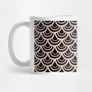 Rose gold onyx fish scales Mug